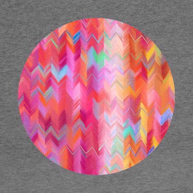 Colorful painted chevron pattern by micklyn